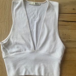 White crop top